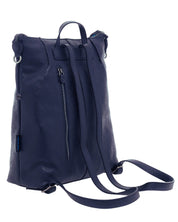 Gabs Zaino Grande con versione Borsa Shopper 100% Pelle Opaco Blu Inchiostro