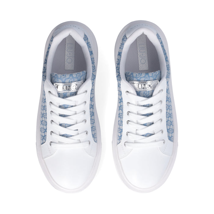 Liu Jo Sneakers Pelle Donna KYLIE 34 - MONOGRAM JACQUARD DENIM 4