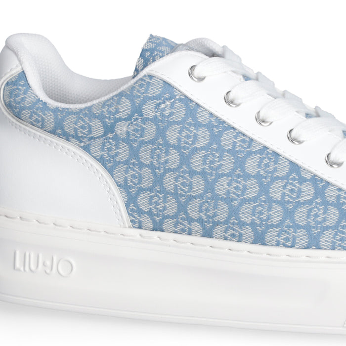 Liu Jo Sneakers Pelle Donna KYLIE 34 - MONOGRAM JACQUARD DENIM 5