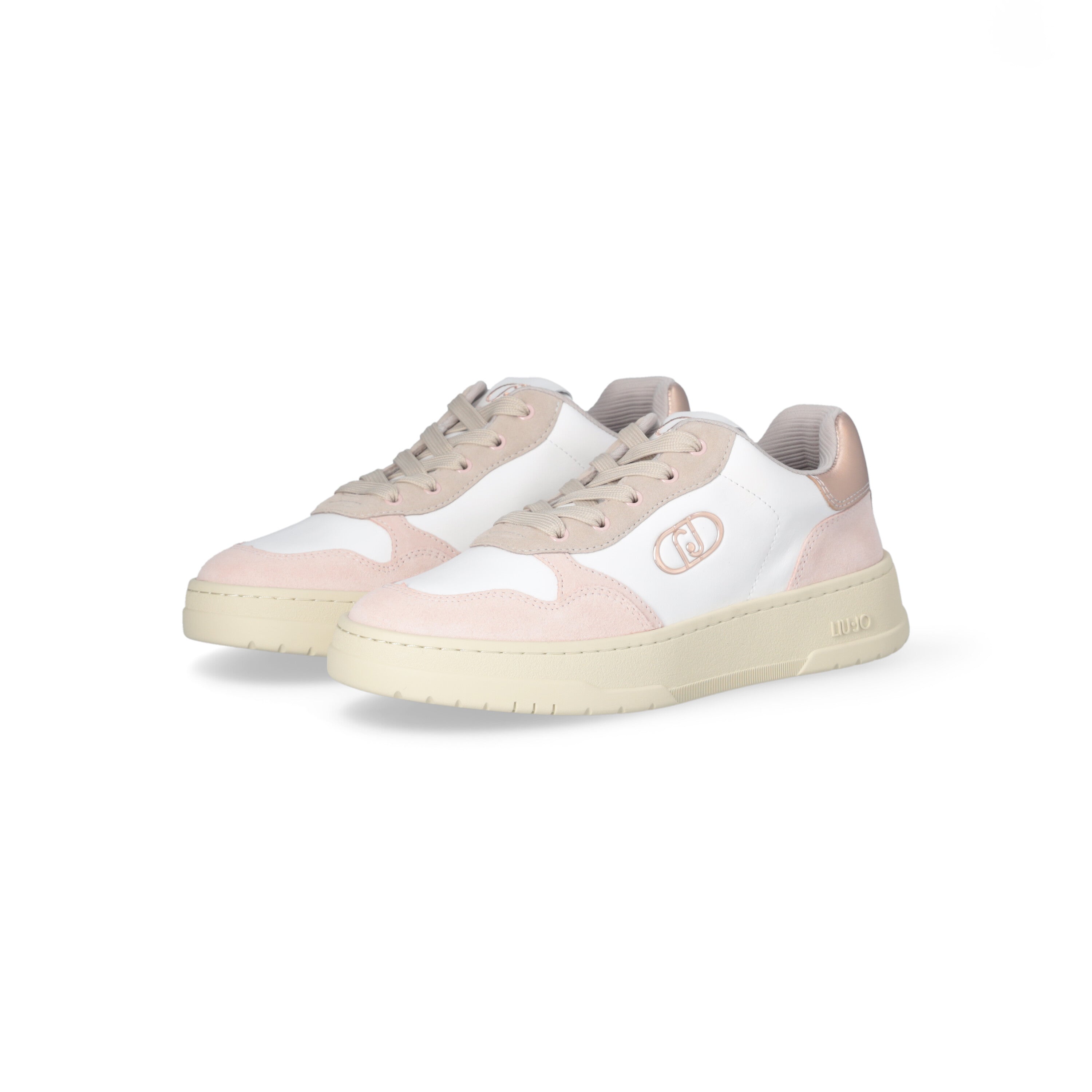 Liu Jo Sneakers Pelle Donna Me 03 Bianco Rosa