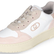 Liu Jo Sneakers Pelle Donna Me 03 Bianco Rosa