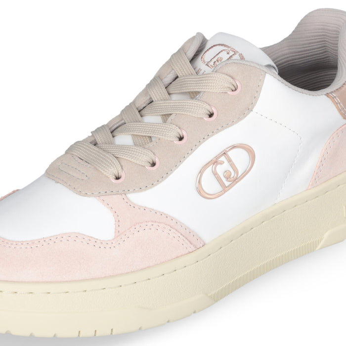 Liu Jo Sneakers Pelle Donna Me 03 Bianco Rosa 3