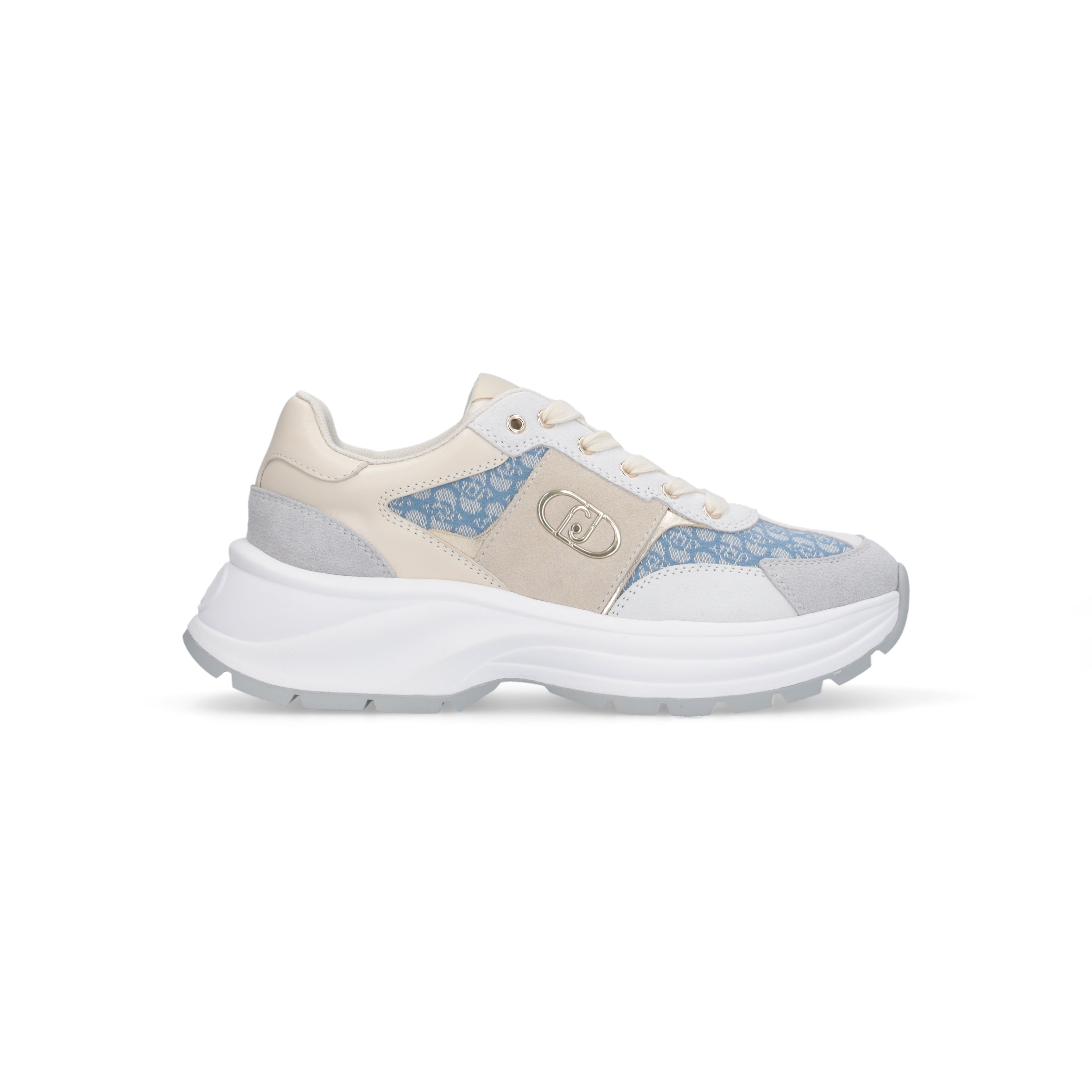 Liu Jo Sneakers Pelle Donna Eva 02 Multicolore Sabbia Denim