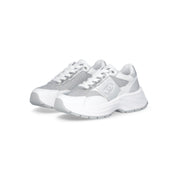 Liu Jo Sneakers Pelle Donna EVA 02 Bianco Argento