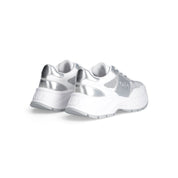 Liu Jo Sneakers Pelle Donna EVA 02 Bianco Argento