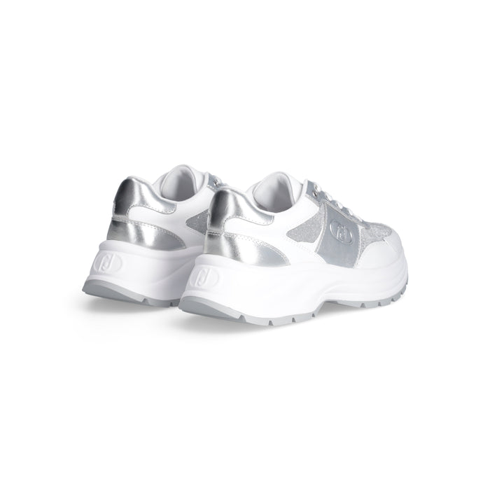 Liu Jo Sneakers Pelle Donna EVA 02 Bianco Argento 2