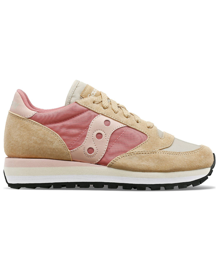 Saucony Sneakers Jazz Triple in Pelle Beige 1