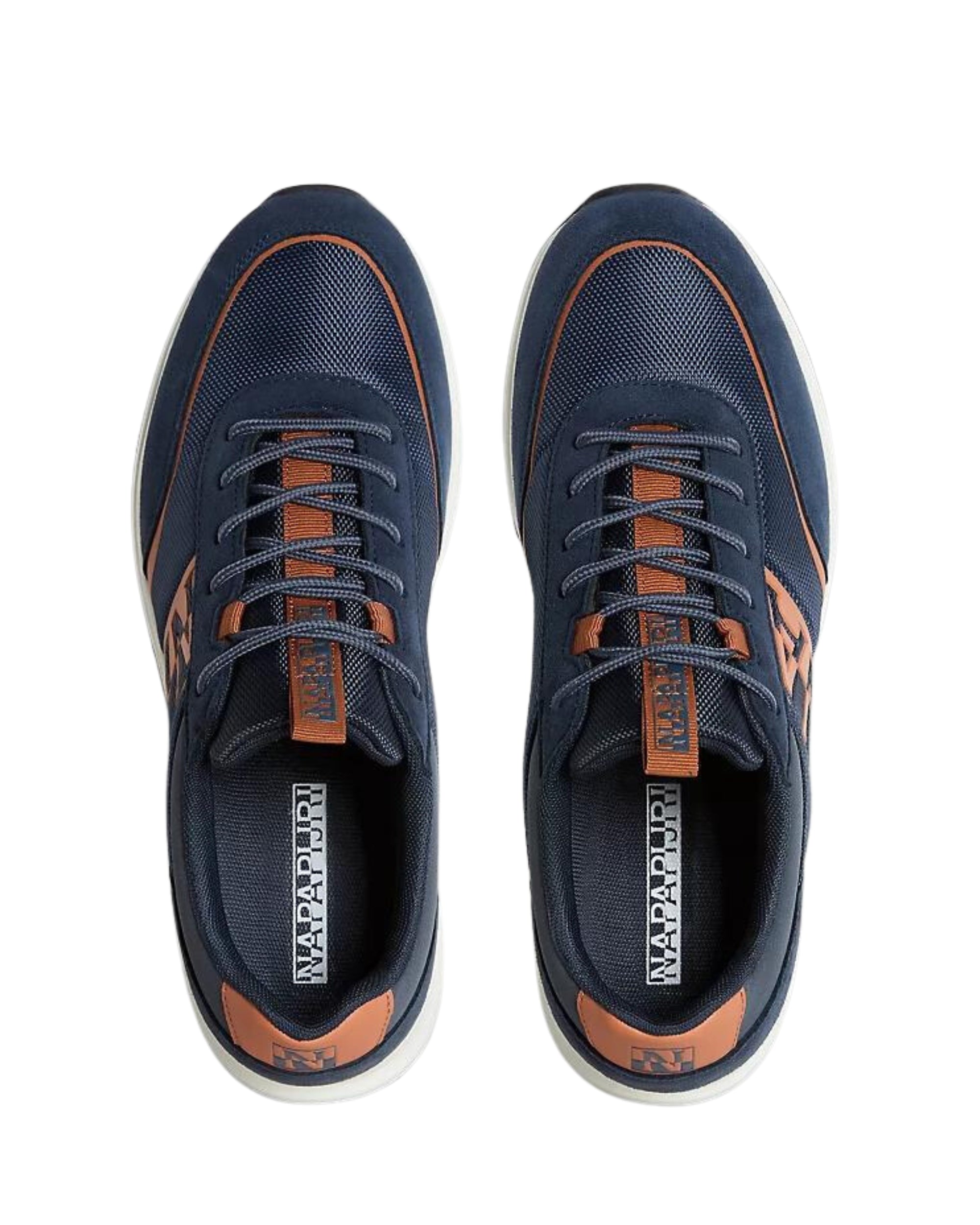 Napapijri Low Sneakers Leather and Fabric Blue