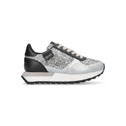 Liu Jo Scarpe Evelyn 915 Sneakers glitter argento bianco laminate