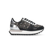 Liu Jo Scarpe Evelyn 915 Sneakers glitter monogram logo all over nero
