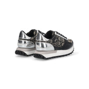 Liu Jo Scarpe Evelyn 915 Sneakers glitter monogram logo all over nero