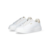 Liu Jo Scarpe Babol 01 Sneakers bianco pelle logo oro