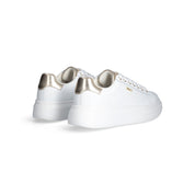 Liu Jo Scarpe Babol 01 Sneakers bianco pelle logo oro