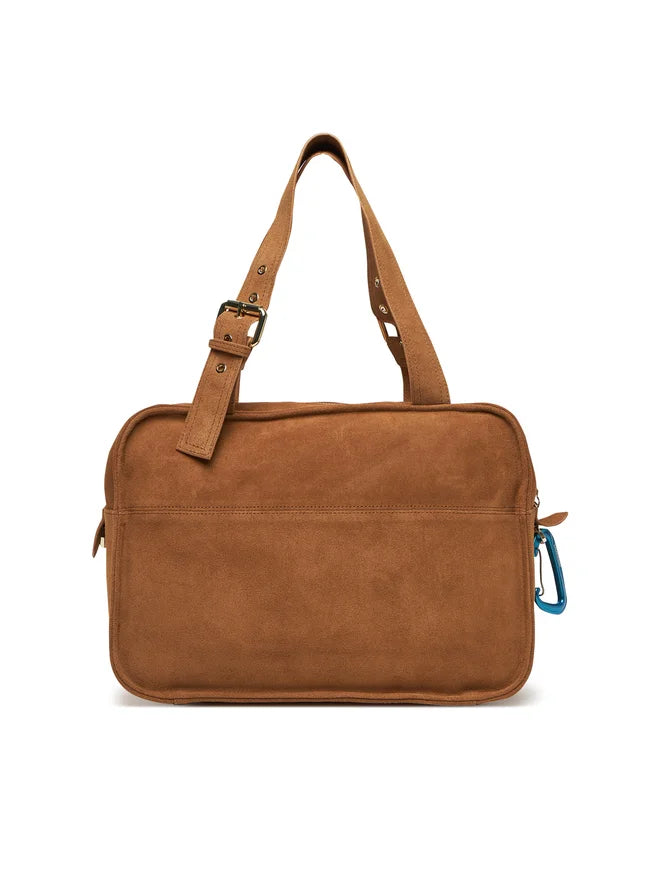 Patrizia Pepe Borsa A Spalla a Cartella Marrone Natural Donna