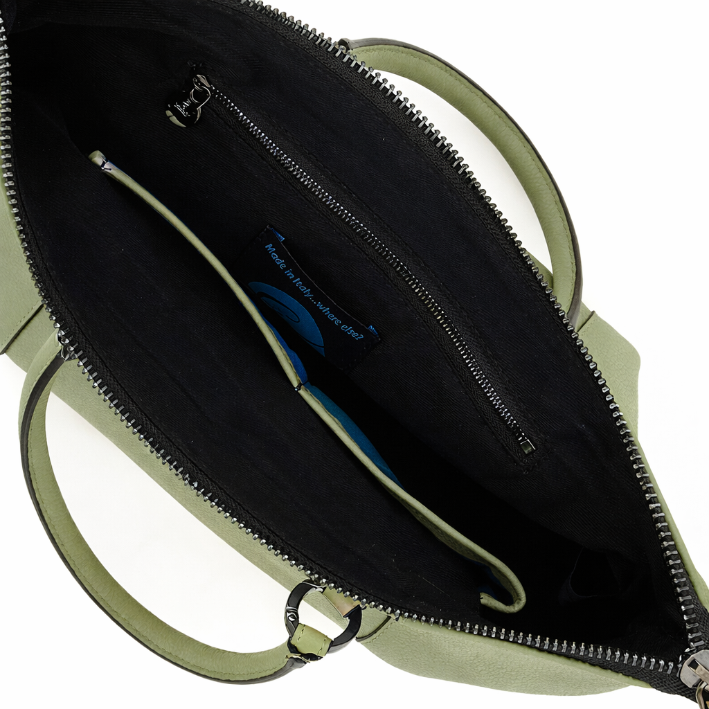 Gabs G3 Plus M Borsa Zaino Trasformabile Hobo Shopper Tote Bauletto in Pelle Celadon