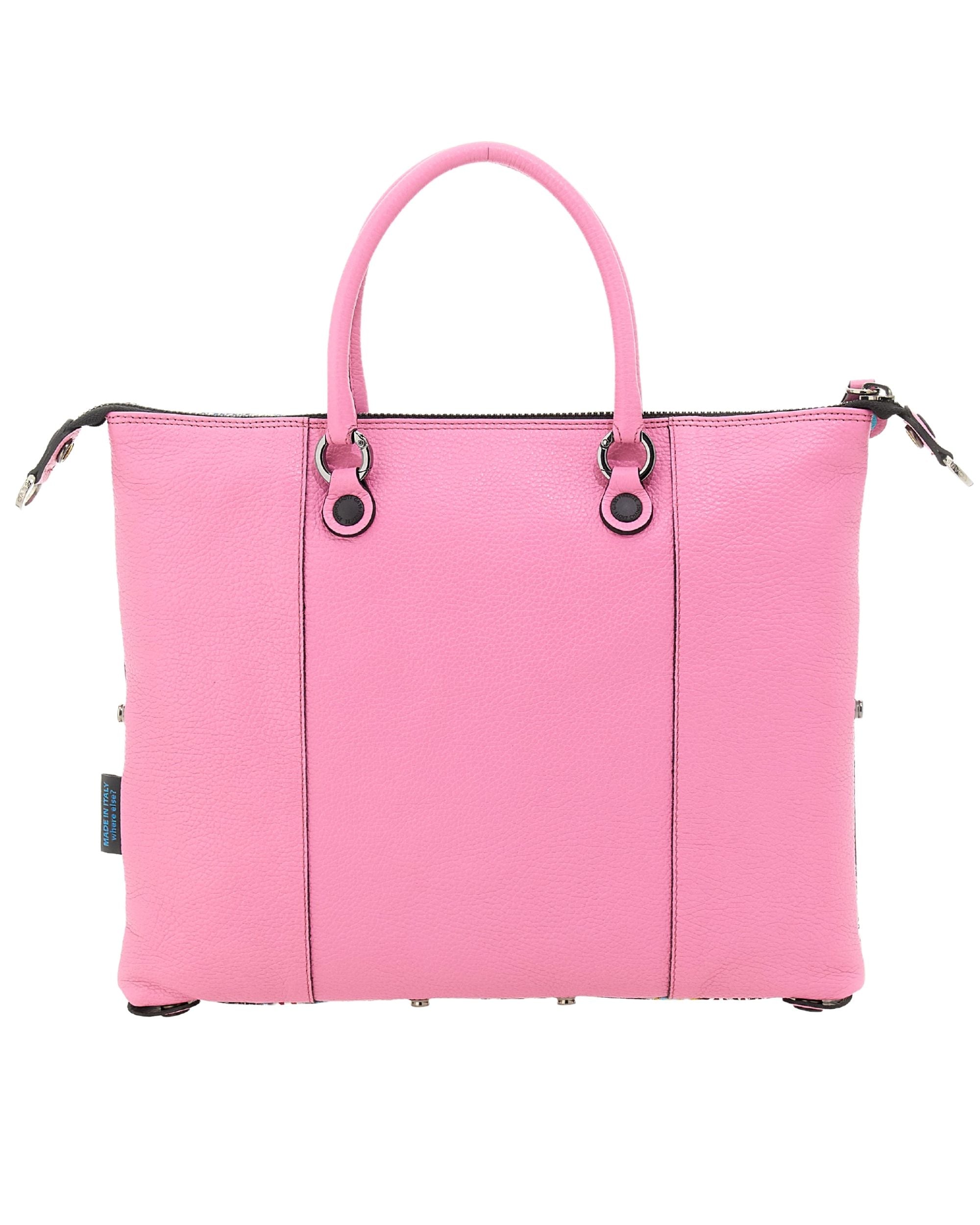 Gabs Trasformabile Hobo Shopper Tote Bauletto Zaino Rosa in Pelle