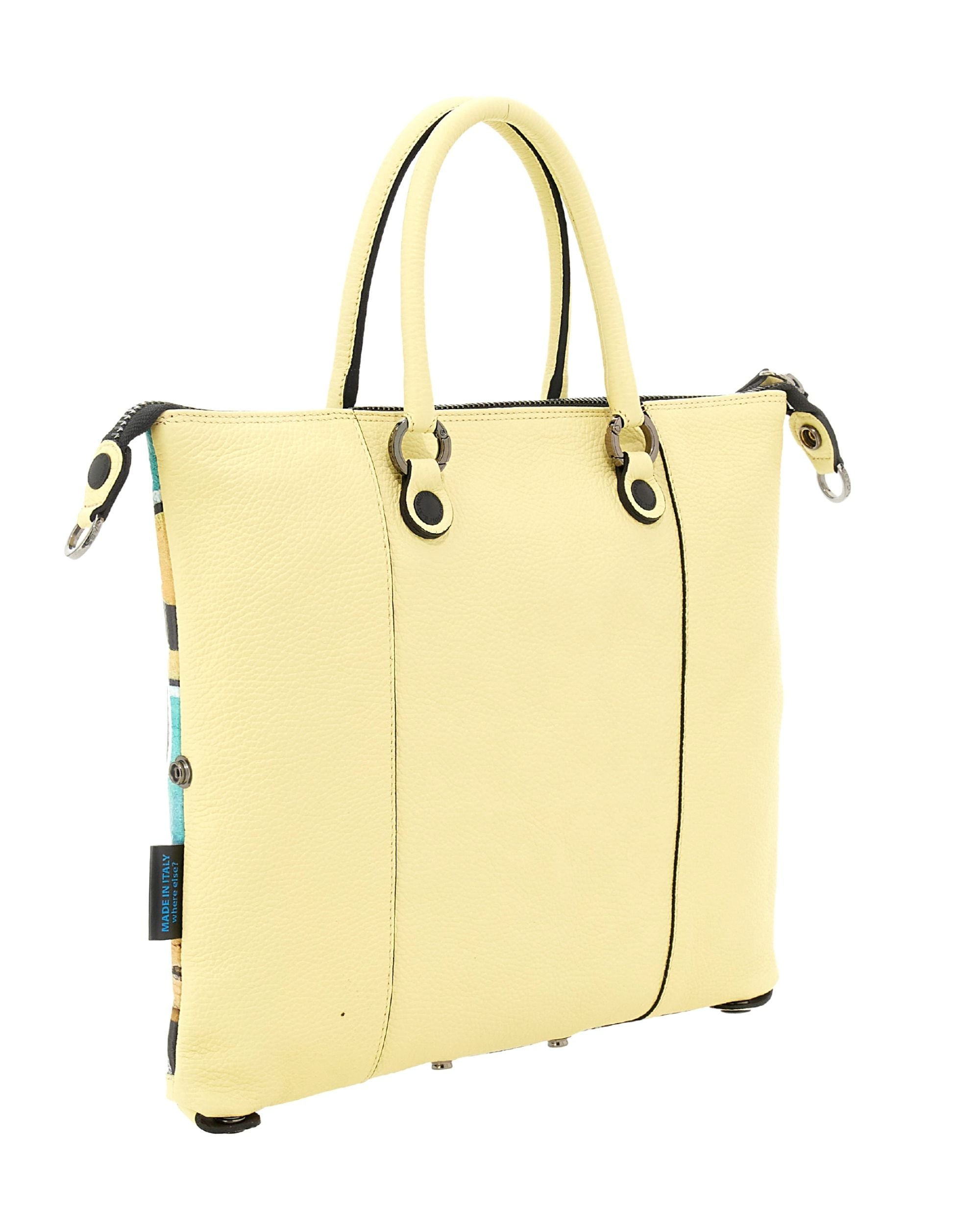 Gabs Convertible Bag Hobo Shopper Tote Satchel Backpack in Yellow Leather