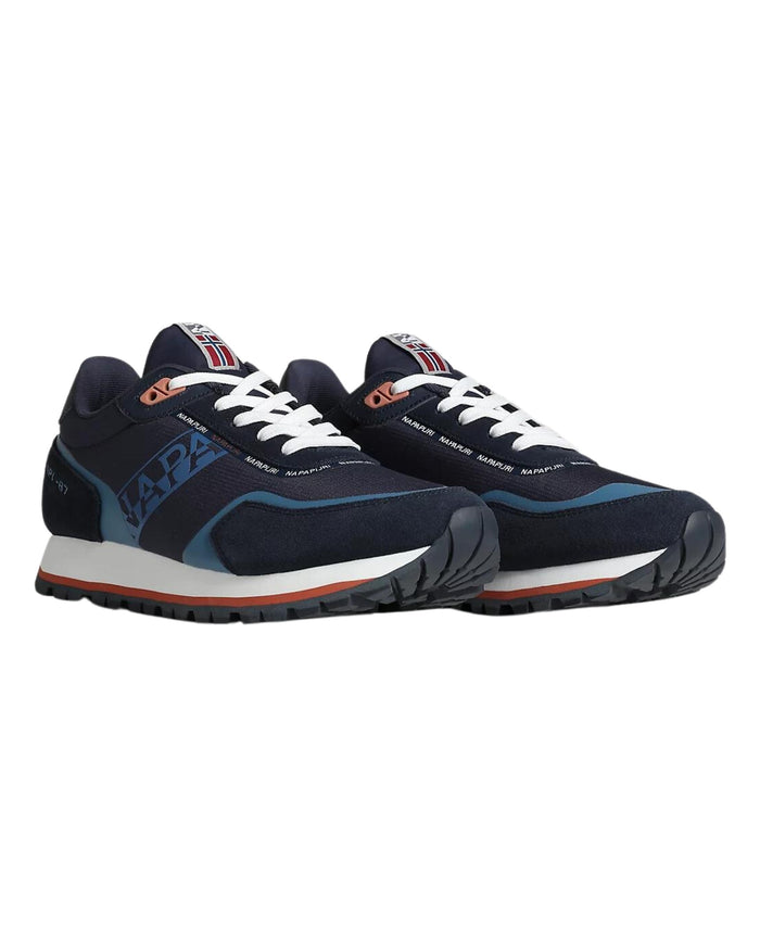 Napapijri Lotus Sneakers in Polyester and Leather Blue 2