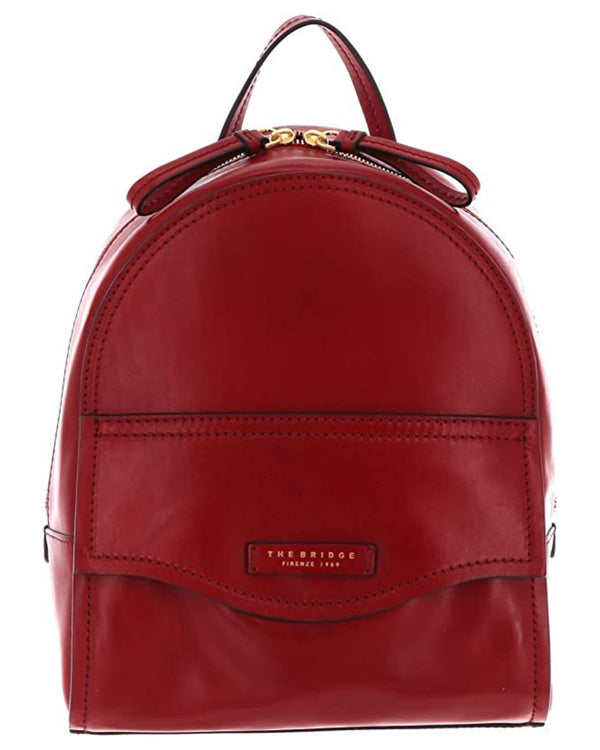 The Bridge Backpack In Pelle 04138201 Rosso Donna