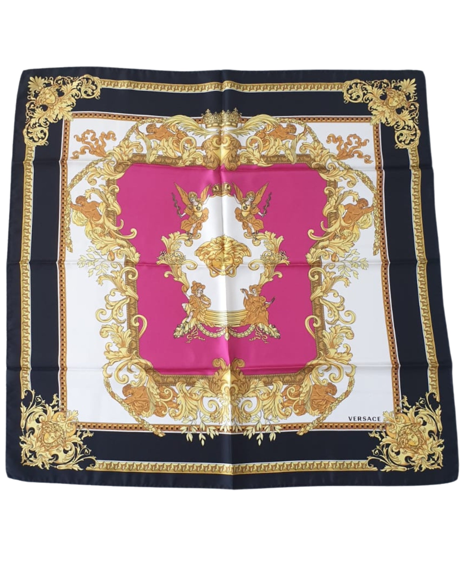 Versace Multicolored Silk Pashmina Stole Scarf