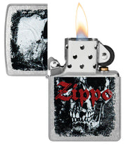Zippo accendino ricaricabile antivento Made in USA Teschio Logo 47002