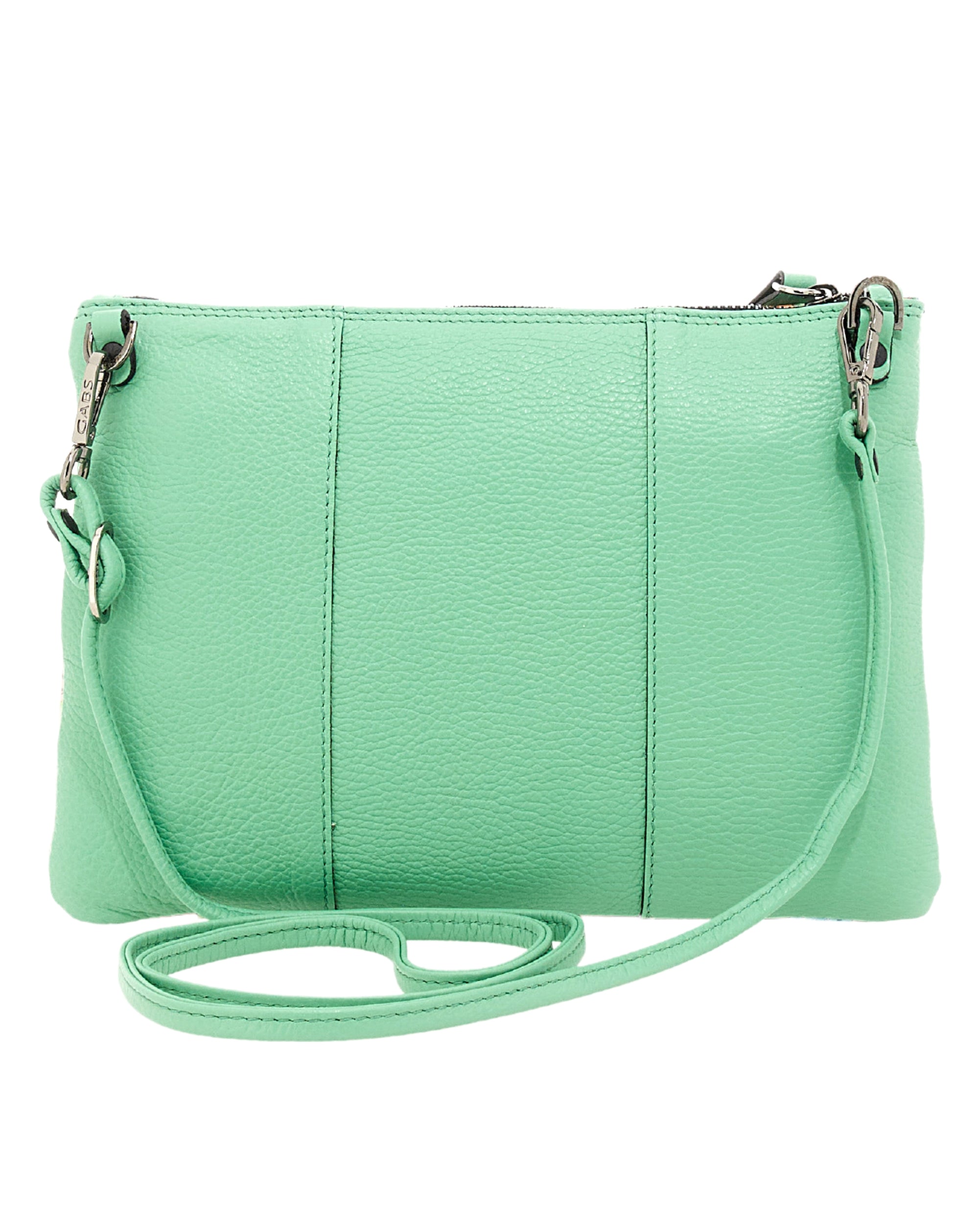 Gabs Pochette Logo Leather Black