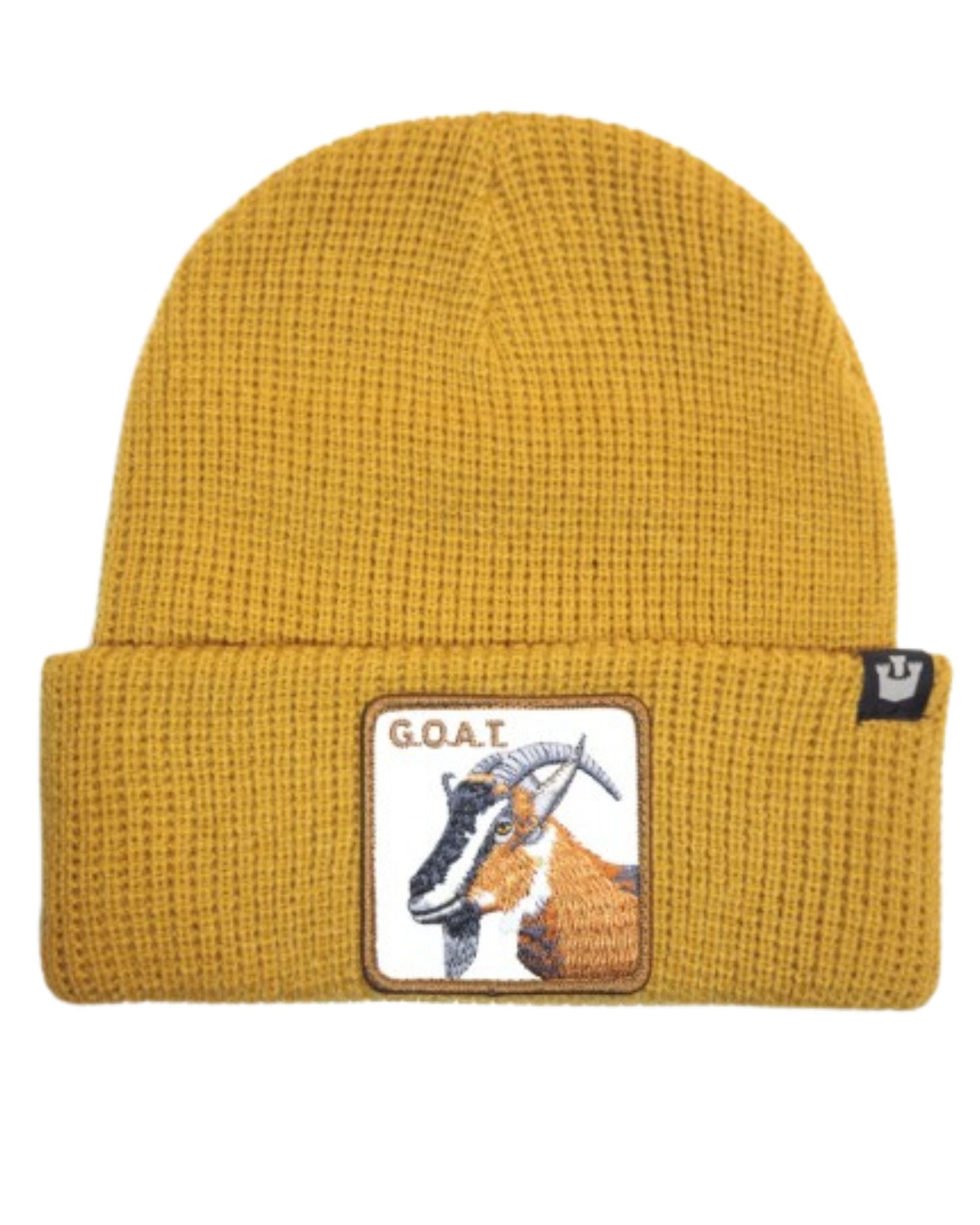 Goorin Bros. Cappello Beanie Hat Cuffia Con Patch Frontale E Logo Su Lato Marrone Unisex