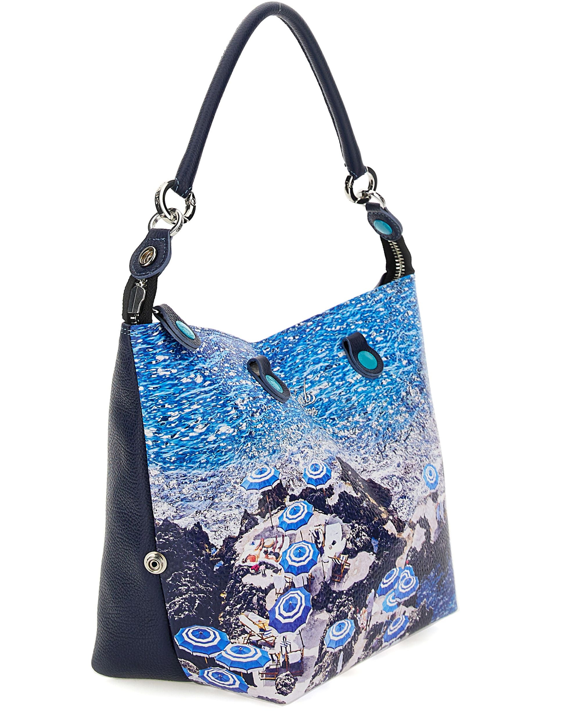 Gabs New York Shopper Tote Bauletto Zaino Trasformabile Blu Donna