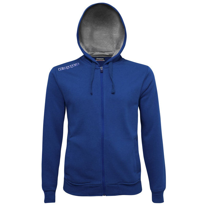 Kappa Felpa Garzata 4Training Wescor con Cappuccio Full Zip Blu 1