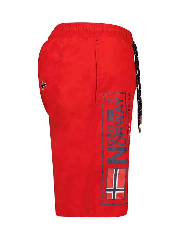 Geographical Norway Bermuda Mare Piscina Corto Rosso Uomo 3