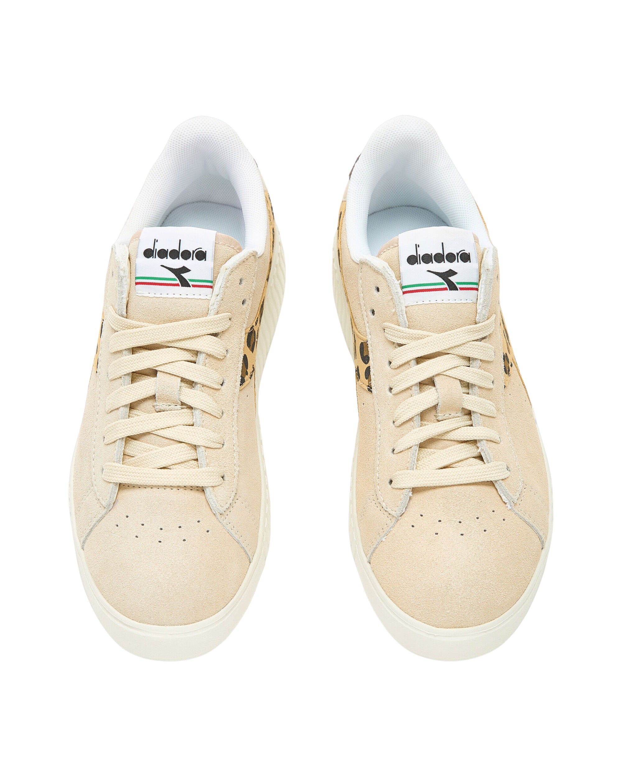 Diadora Sneakers Game Step Suede Animalier White in Suede Leather