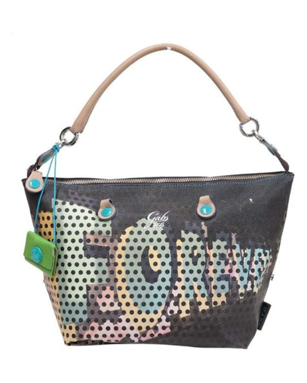 Gabs Handbag With Colorful Print Grey Woman-2