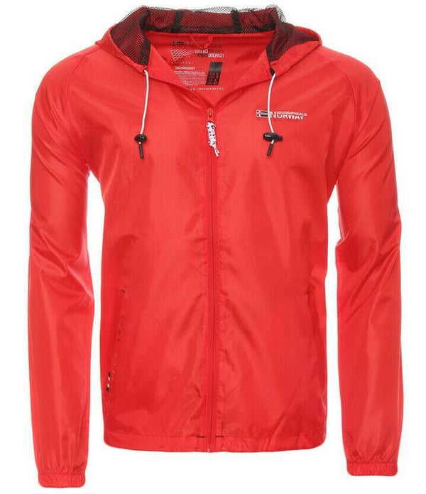 Geographical Norway Windbreaker Impermeabile Rosso Uomo