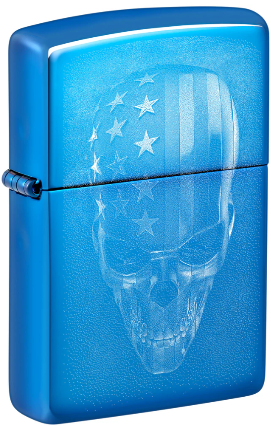 Zippo Refillable Windproof Made In Usa In Blue Gift Box Unisex-2