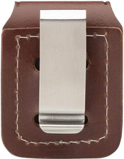 Zippo With Clip Brown Unisex