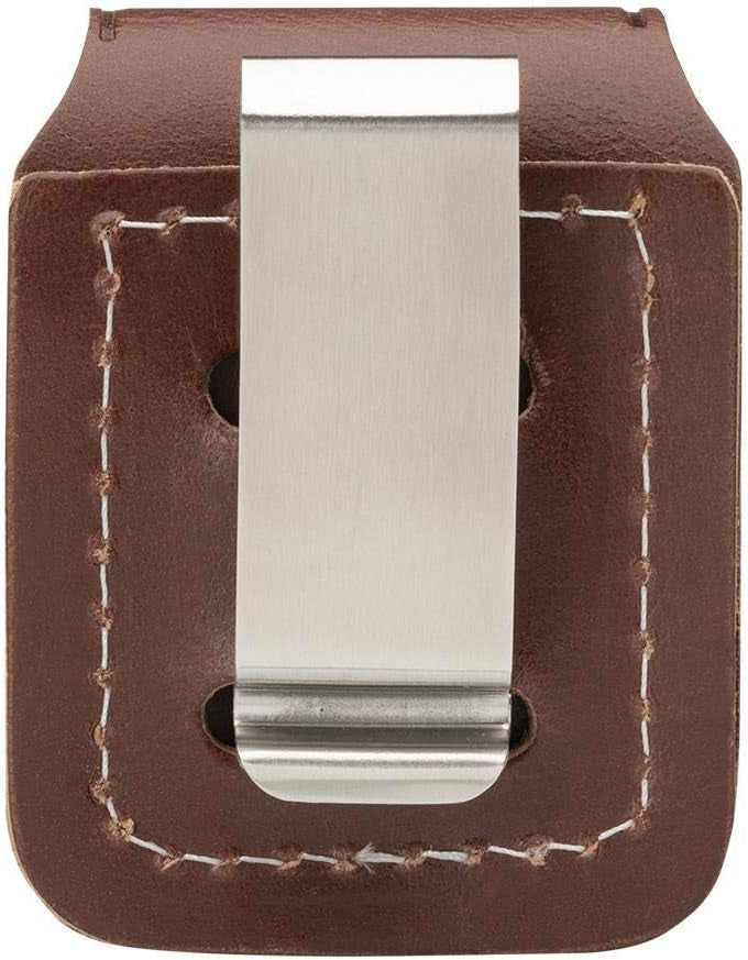Zippo With Clip Brown Unisex