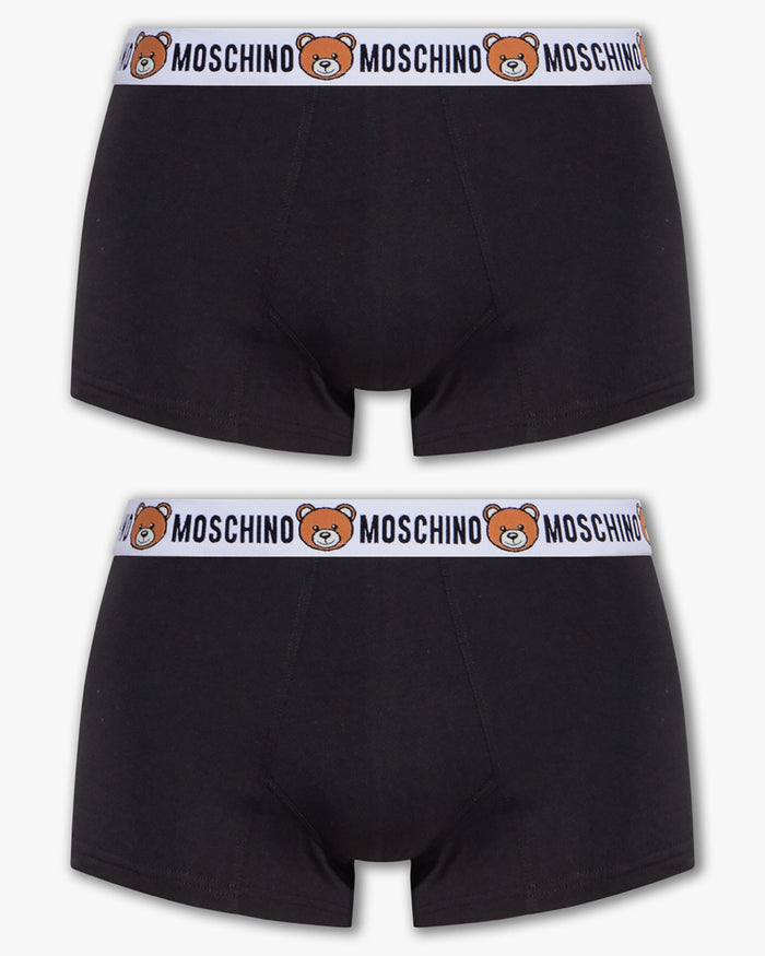 Moschino Underbear Set 2 Boxer Cotone Nero 3