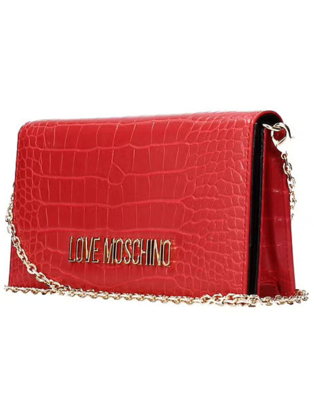 Love Moschino Clutch Shoulder Bag Chain Purse Red 