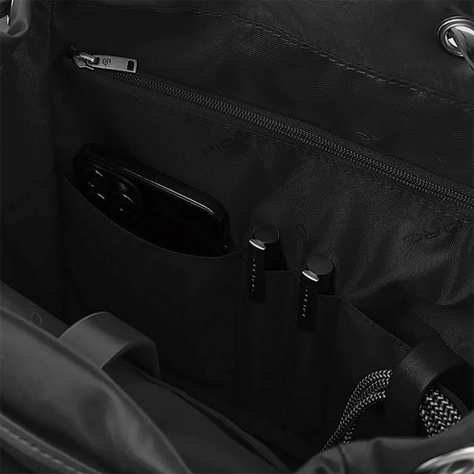 Piquadro Zainetto Piccolo da Viaggio In Tessuto Riciclato Nero Donna