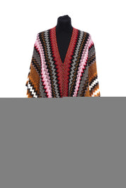 Missoni Geometric Pattern Stole Wool Blend Multicolor