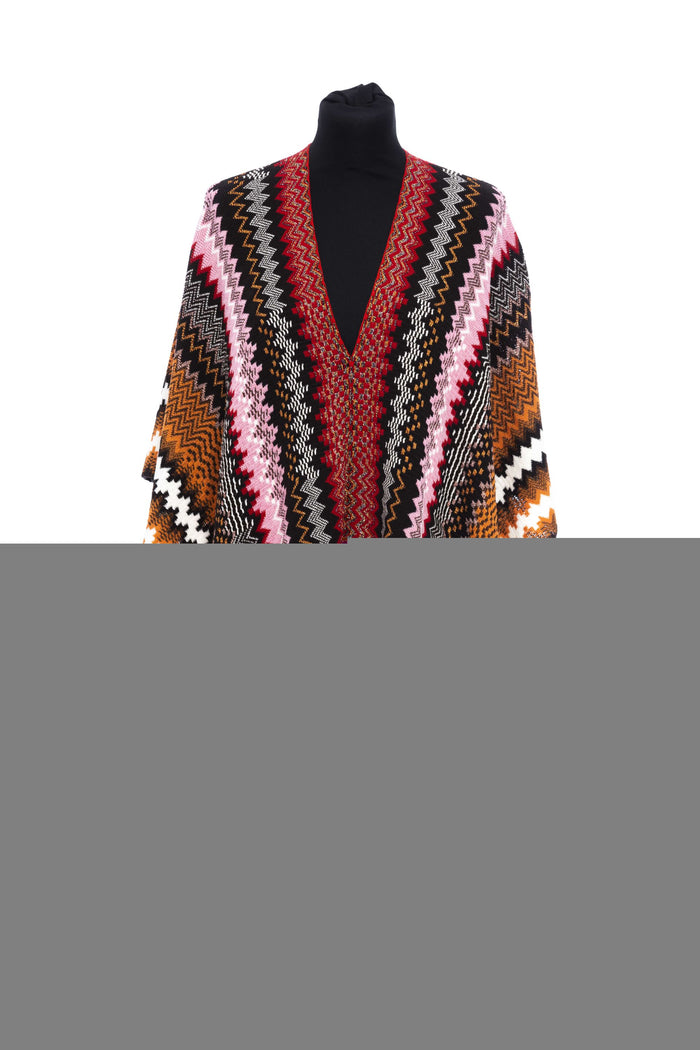 Missoni Geometric Pattern Stole Wool Blend Multicolor 1