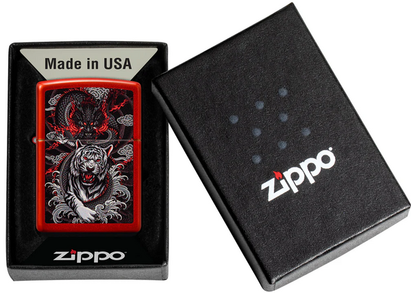 Zippo Refillable Windproof Made In Usa In Red Gift Box Unisex-2