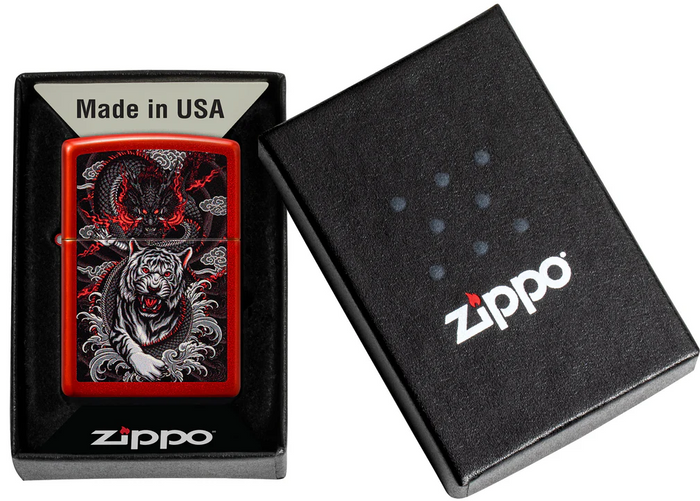 Zippo Refillable Windproof Made In Usa In Red Gift Box Unisex 2