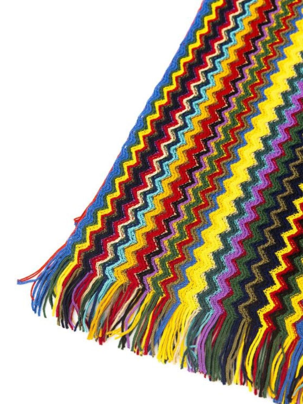 Missoni Geometric Pattern Stole Multicolor Wool