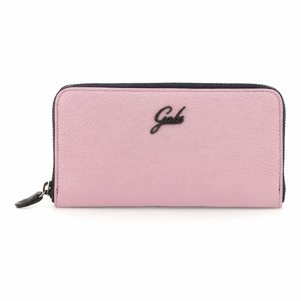 Gabs Portafoglio con portamonete e slot card con zip in Pelle Gmoney17 Bull Black - PROVENZA