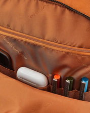 Piquadro Antifraud Rfid Pockets Compartments Accessories Holder Laptop Computer Brown Man