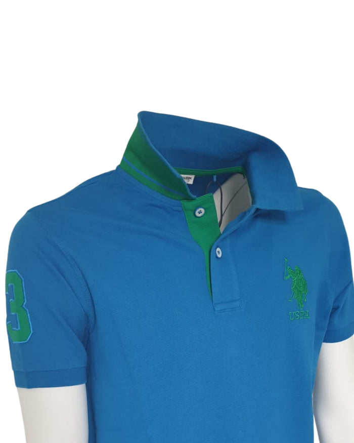 U.S. Polo Assn. T-Shirt Numero Blu Cotone 3