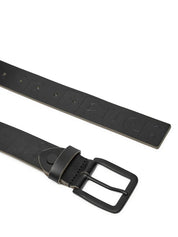 Blauer Cintura pelle made in Italy uomo nero black WRIT logo all over