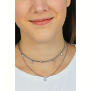 Brosway Collana Donna doppio filo acciaio e Cristalli | Collezione Symphonia - BYM81