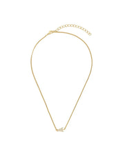 Patrizia Pepe Collana Pendente Singolo Logo in Metallo Oro e Cristallo Donna